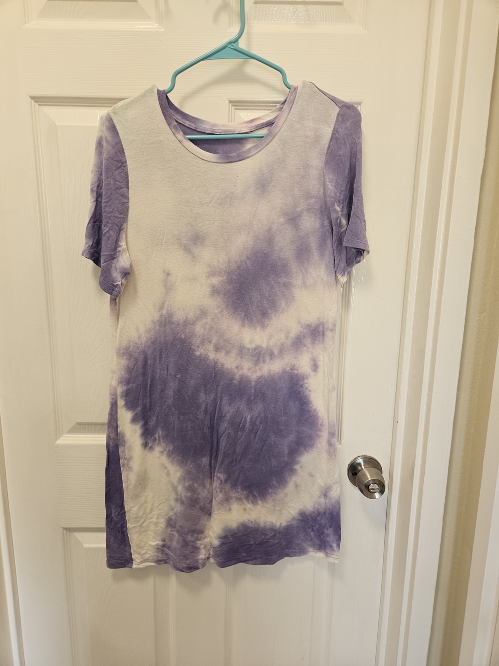 ROMWE Lavender and Cream Tie-Dye Mini Dress